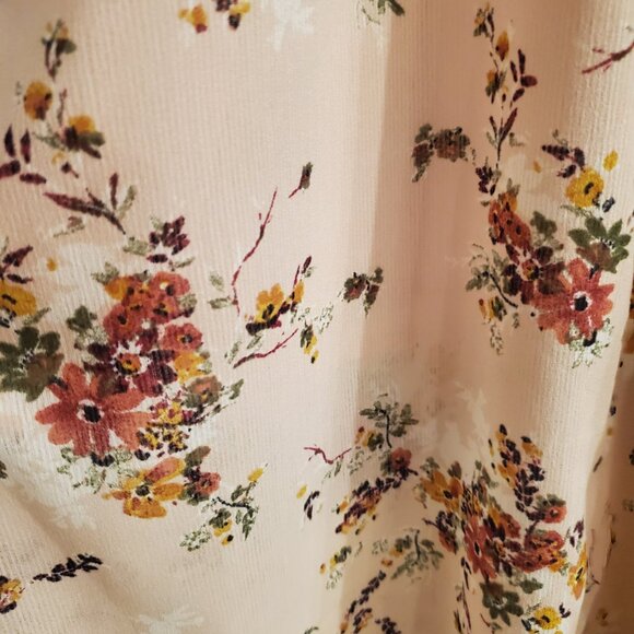 ALI & JAY Floral Midi Dress Ruffles Pockets Front Slit Keyhold Neck Wide Straps - Picture 8 of 9